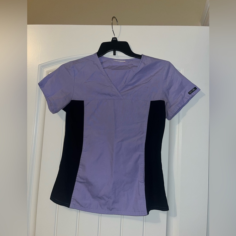 Cherokee Purple and Black Scrub Top